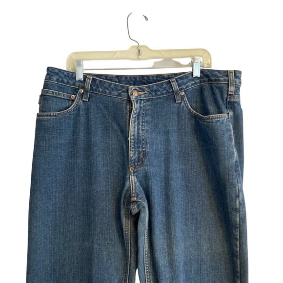 Carhartt Relaxed Fit Dark Wash Flannel Lined Straight Cut Mid Rise Jeans Size 16 - Picture 5 of 16